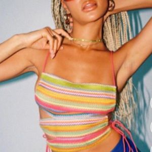 Princess Polly Cut out Crop top with Ties